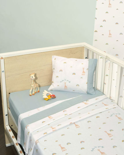 Baby Oliver Baby Sheets Set Crib Cotton Green 160x110cm 3pcs