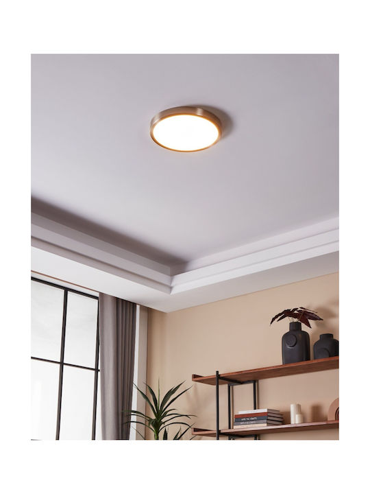 Eglo Fueva Outdoor Ceiling Flush Mount with Integrated LED in Silver Color 98845