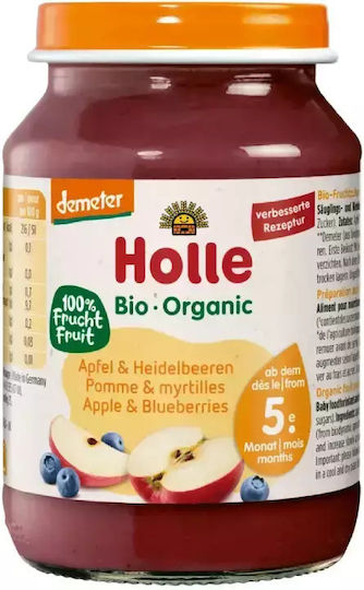 Holle Fruit puree Apple & Berries with Flavor Apple & Berries 190gr for 4+ Months