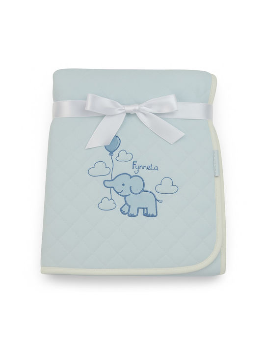 Kikka Boo Κουβέρτα Αγκαλιάς & Λίκνου Elephant Fleece Κοραλί Blue 75x100εκ.