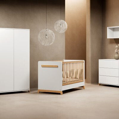 Baby Kommode mit 3 Schubladen Weiß 98x50x86cm