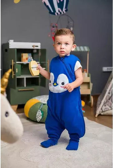 The Gro Company Winter Schlafsack mit Füßen 2.5 Tog Penguin Blue