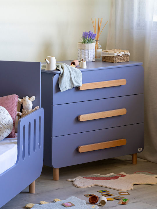 Santa Bebe Βρεφική Κούνια Μωβ με Στρώμα 70x140cm