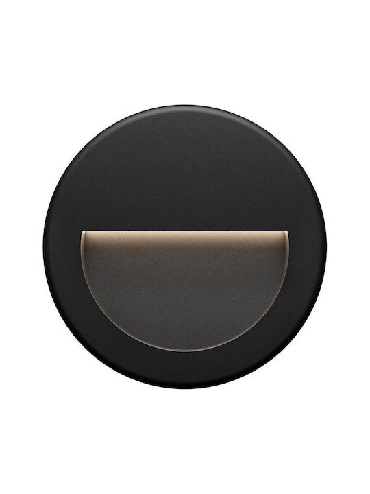 Braytron Επιτοίχια Εξωτερική Πλαφονιέρα LED IP65 3W με Θερμό Λευκό Φως