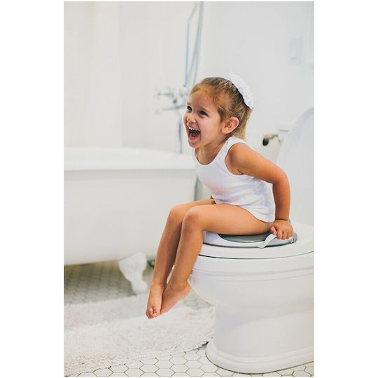 Prince Lionheart Toddler Toilet Seat with Handles Gray