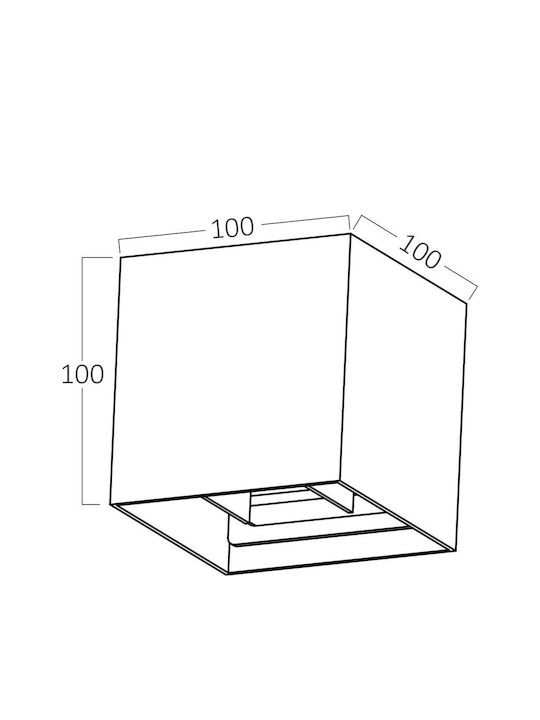 Braytron Wall-Mounted Outdoor Spot G9 IP54 10x10x10cm