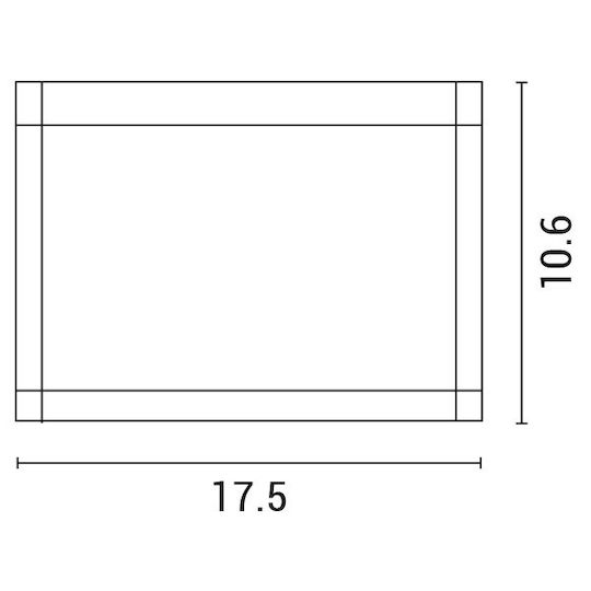 Eurolamp Wall-Mounted Outdoor Ceiling Light LED IP54 12W with Warm White Light Double Beam 50εκ.