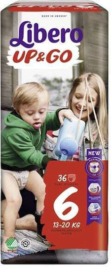 Libero Diaper Pants Up & Go Size 6 for 13-20kg 36 Pieces