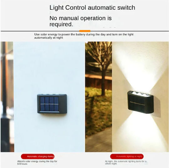 Factory Led Waterproof Set of 2 Wall Solar Lights Street with Warm White Light 9cmx5.7cmcm