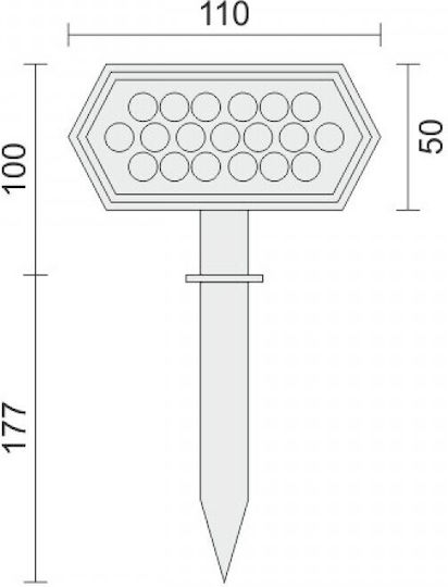 Spot Light Spiked Solar Light 4W with Warm White Light 3000K IP65