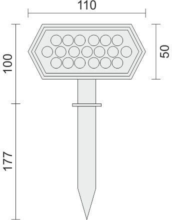 Spot Light Καρφωτό Ηλιακό Φωτιστικό 4W με Ψυχρό Λευκό Φως 6000K IP65
