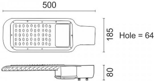 Spot Light Street Solar Light 100W 11lm with Cold White Light 6000K IP65