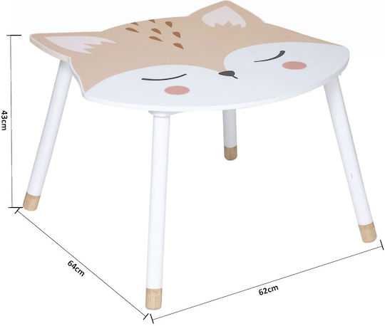 Fox Kindertisch aus Holz Weiß Atmosphera