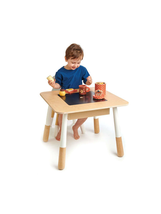 Forest Kinder Tischset mit Stühlen aus Holz Mehrfarbig Tender Leaf Toys