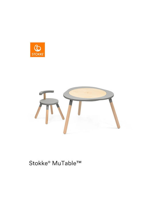 Mutable Kindertisch aus Holz Gray Stokke