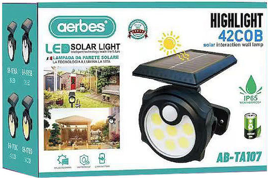 Aerbes Spiked Solar Light with Motion Sensor and Photocell IP65