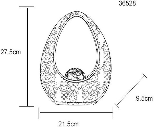 Globo Lighting Lampă Solară pardoseală cu Alb Cald Lumină 3000K IP44 21cmx9.5cmx27.5cmcm