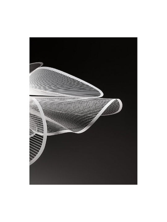 Slamp Etoile Prisma Deckenleuchte 73cm Silber mit Integrierter LED und Kristalle