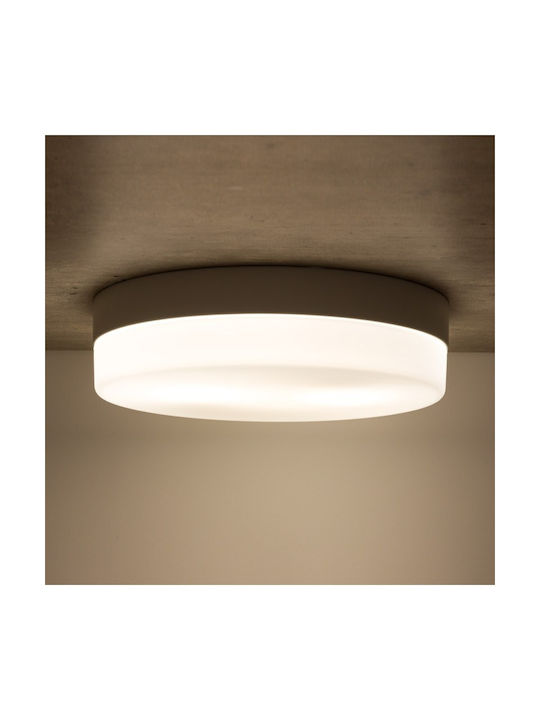 TK Lighting Πλαφονιέρα Οροφής Μπάνιου Λευκή με Ντουί E27