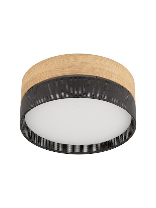 TK Lighting Πλαφονιέρα Οροφής 50εκ. Μαύρη με Ντουί E27