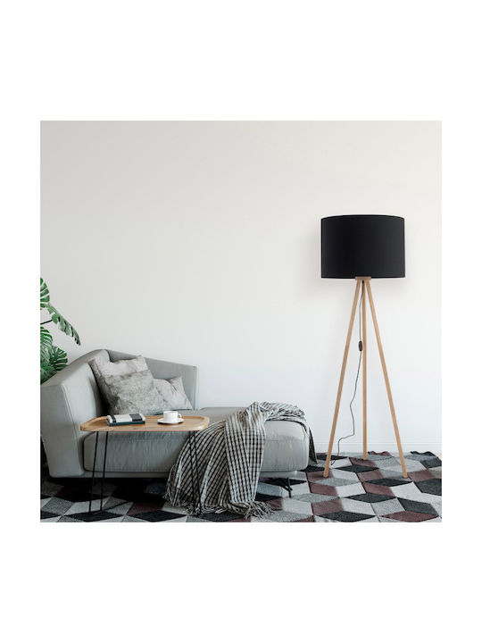 TK Lighting Tokyo Vintage Floor Lamp H146xW63cm. with Socket for Bulb E27 Brown