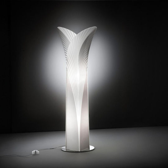 Slamp Las Palmas Трифонов Флоресцентен Лампа Височина 153.5xДължина 37.5см с Цокъл за Крушка E27 Бял