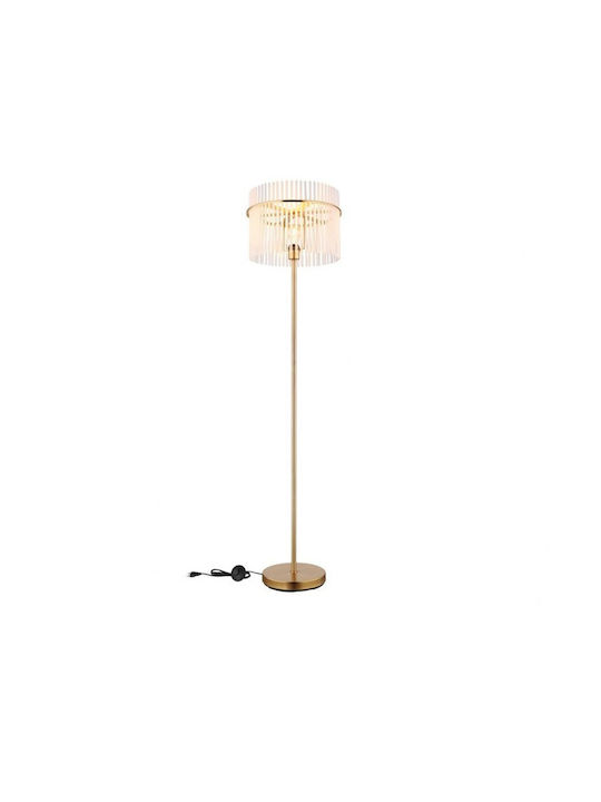 Globo Lighting Floor Lamp H152xW38cm. with Socket for Bulb E27 Gold