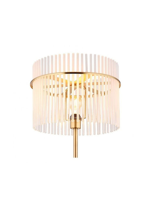 Globo Lighting Floor Lamp H152xW38cm. with Socket for Bulb E27 Gold