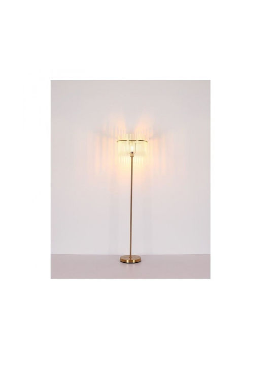 Globo Lighting Floor Lamp H152xW38cm. with Socket for Bulb E27 Gold
