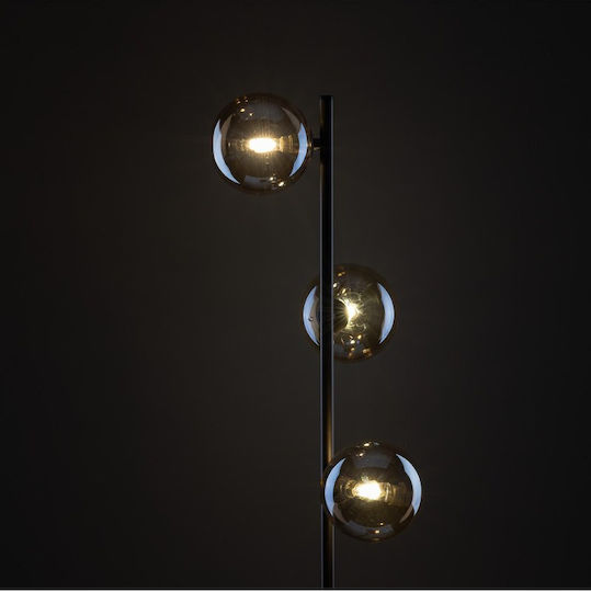 TK Lighting Estera Floor Lamp H150xW38cm. with Socket for Bulb G9 Brown