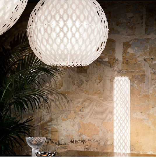 Slamp Led Charlotte Floor Подова Лампа В182xД32см. с Цокъл за Крушка E27 Бял