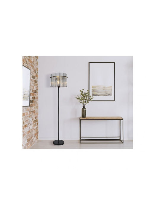 Globo Lighting Floor Lamp H152xW38cm. with Socket for Bulb E27 Black