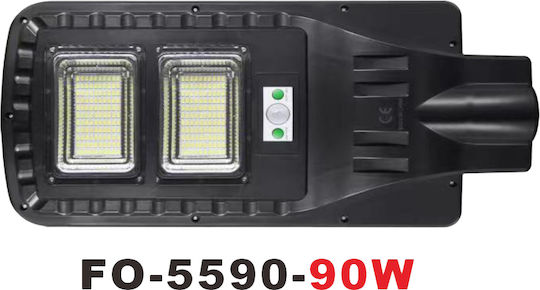 Foyu Ηλιακό Φωτιστικό Δρόμου 90W Ψυχρό Λευκό 6000K με Αισθητήρα Κίνησης