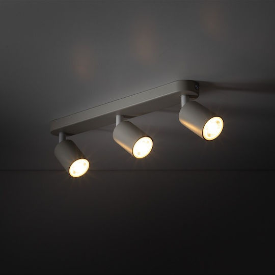TK Lighting Τριπλό Σποτ με Ντουί GU10 σε Μπλε Χρώμα TK Lighting Τριπλό Σποτ με Ντουί GU10 σε Μπλε Χρώμα