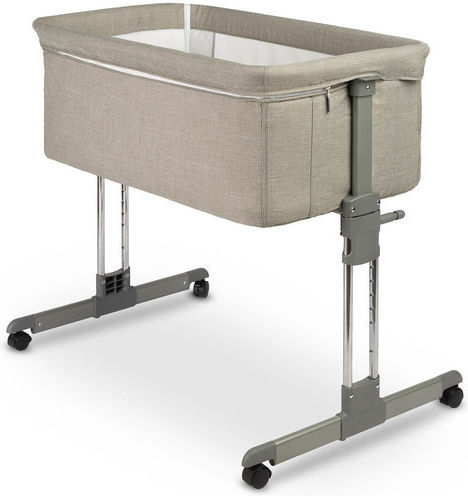 Caretero Wiege Sleep2gether mit Matratze, Seitlicher Öffnung und Rädern Gray