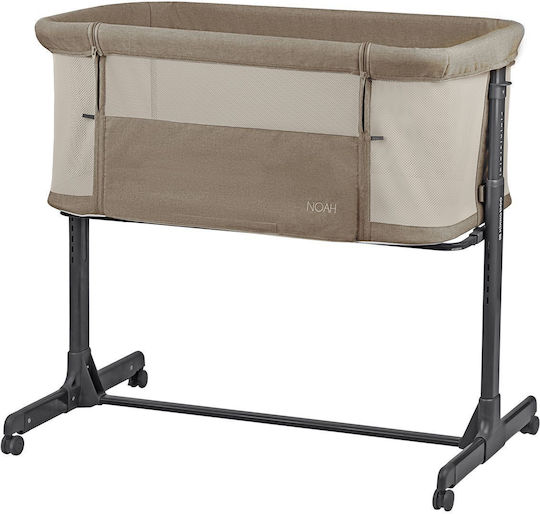 Kikka Boo Cradle Noah with Mattress, Side Opening, and Wheels Beige