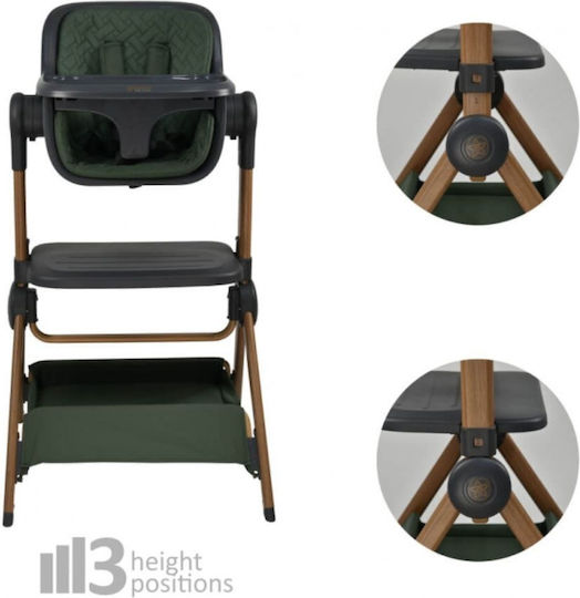 Bebe Stars Cradle with Mattress, Side Opening, and Wheels Green
