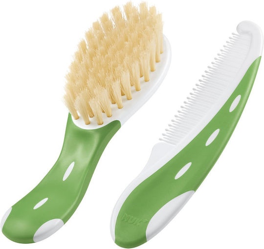 Nuk Baby Brush & Comb Green 2pcs