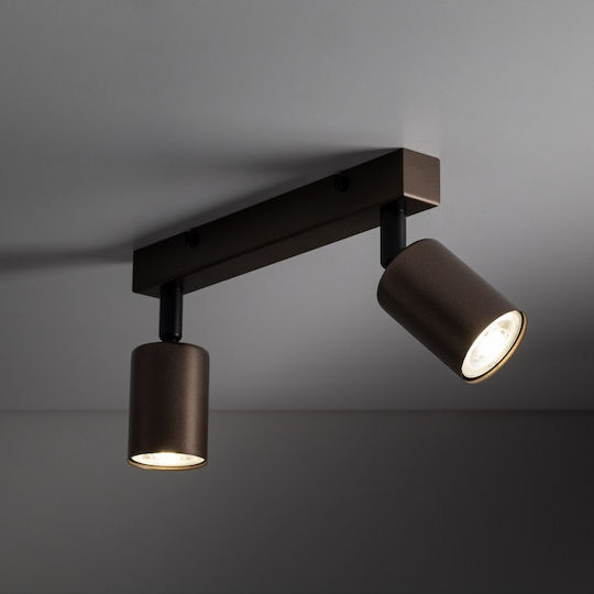 TK Lighting Dublu Spot cu Soclu GU10 în Culoare Negru