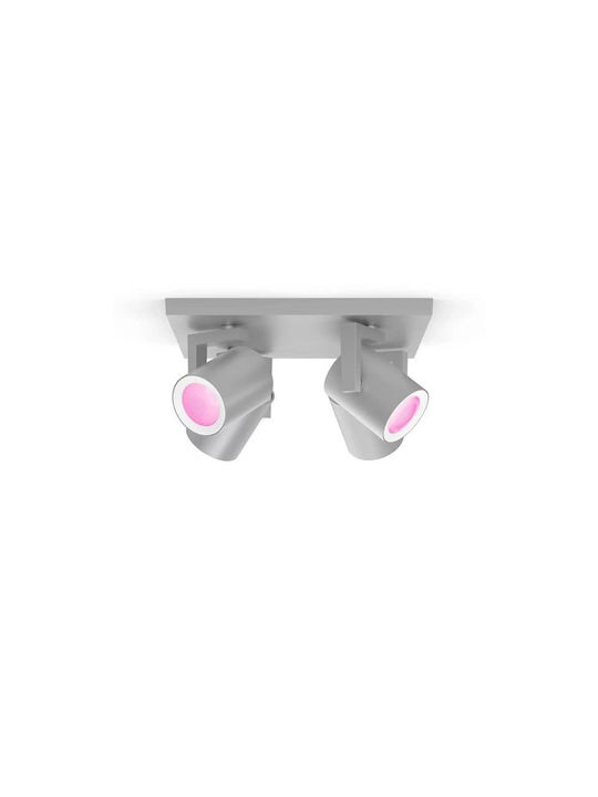 Philips Argenta Spot with 4 Lights and with Socket GU10 in Silver Color