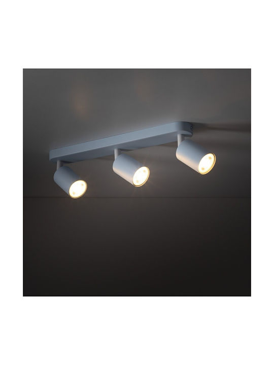 TK Lighting Тройно Спот с Цокъл GU10 в Розов Цвят