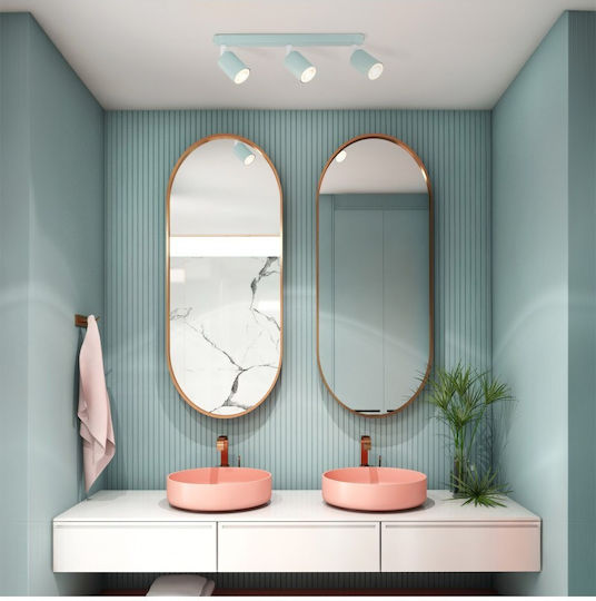 TK Lighting Τριπλό Σποτ με Ντουί GU10 σε Ροζ Χρώμα