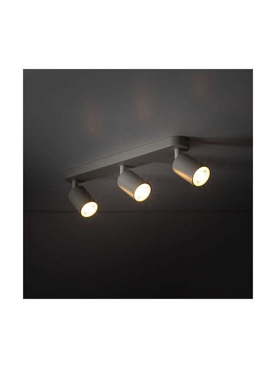 TK Lighting Тройно Спот с Цокъл GU10 в Розов Цвят