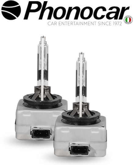 Phonocar Λάμπες Αυτοκινήτου D1S Xenon 6000K Ψυχρό Λευκό 12V 35W 2τμχ