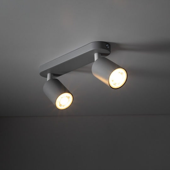 TK Lighting Двойно Спот с Цокъл GU10 в Сив Цвят