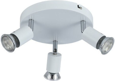 ARlight CCC 5215-3 ΝΜ Τριπλό Σποτ με Ντουί GU10 σε Ασημί Χρώμα