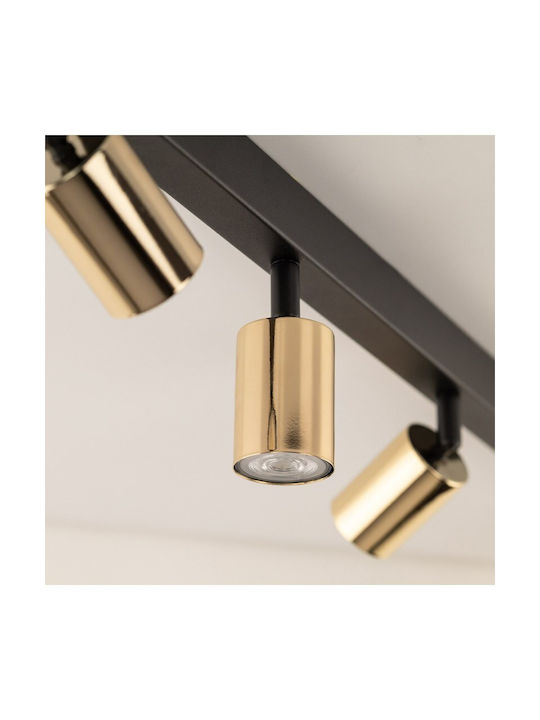TK Lighting Σποτ με 6 Φώτα και με Ντουί GU10 σε Καφέ Χρώμα