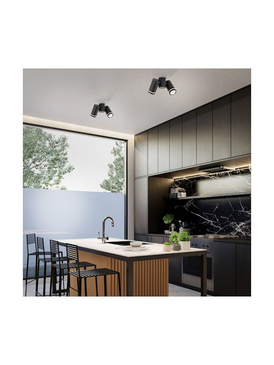 TK Lighting Διπλό Σποτ με Ντουί GU10 σε Λευκό Χρώμα