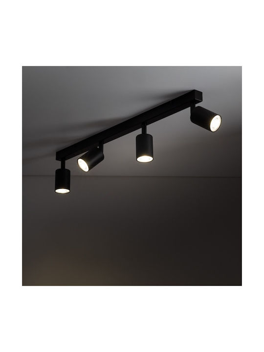 TK Lighting Σποτ με 10 Φώτα και με Ντουί GU10 σε Μαύρο Χρώμα