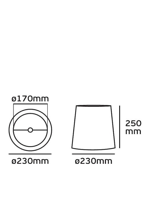 VK Lighting Conical Lamp Shade Multicolour with Diameter 23cm